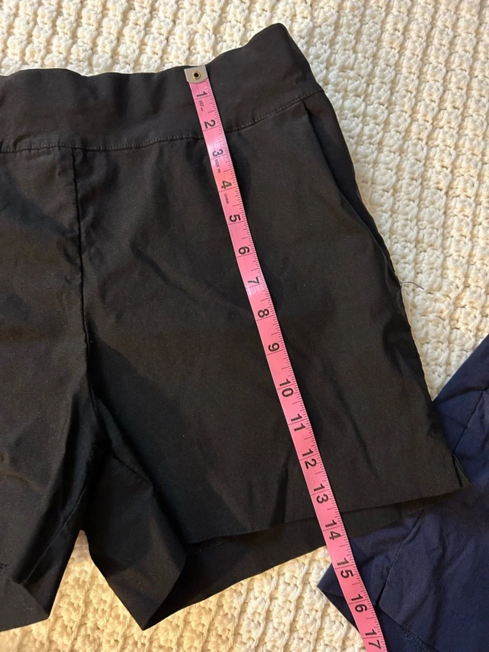 Women’s Stretch Pull-On Shorts - 2 pair Black and Navy